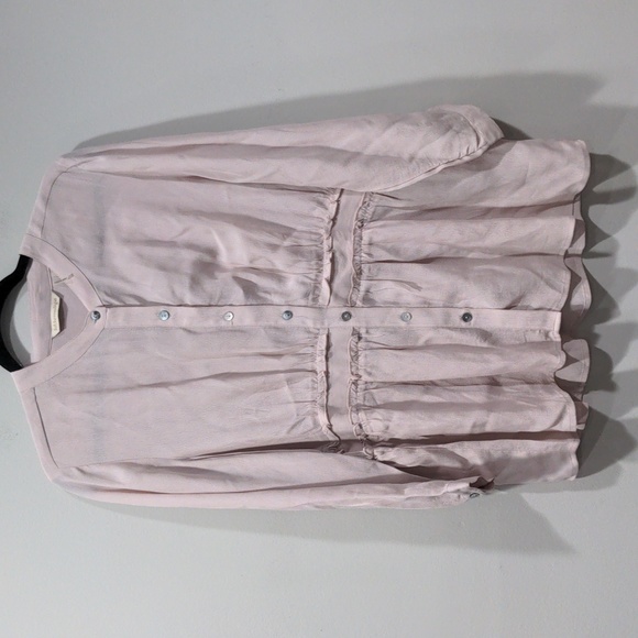 Soft Surroundings Women's Pink/Purple Button Down Long Sleeve Blouse Size M - Picture 1 of 7